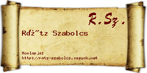 Rátz Szabolcs névjegykártya